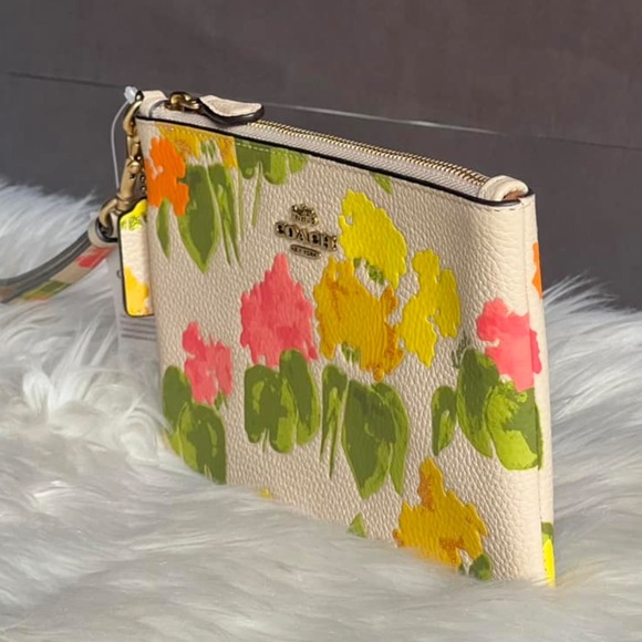 Coach Small Wristlet with Floral Print - Picture 5 of 12